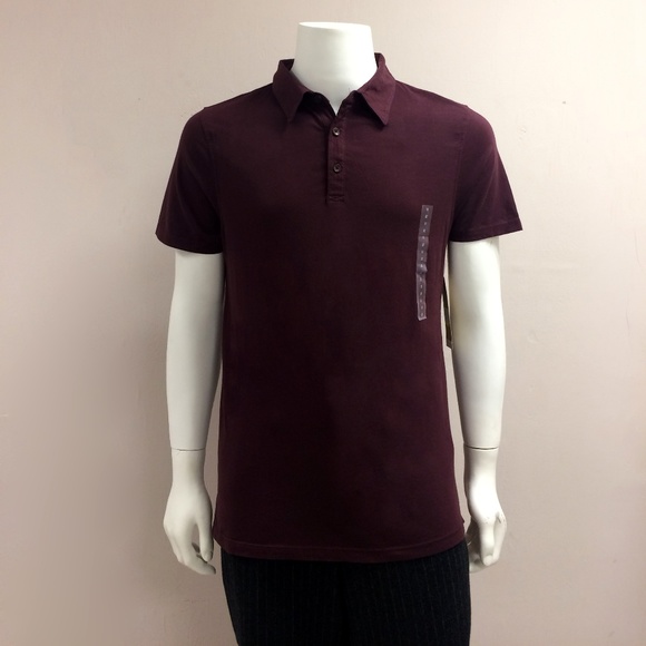 DKNY Jeans Burgundy Polo Shirt - Picture 1 of 8